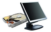 Hard Drive and Monitor